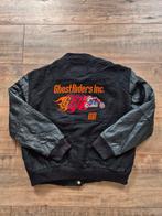 Vintage Wool Leather Jacket M – Ghost Riders Motorcycle, Ophalen of Verzenden