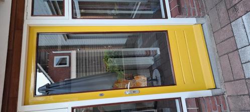 Buitendeur linksdraaiend, Doe-het-zelf en Verbouw, Deuren en Horren, Gebruikt, Buitendeur, 200 tot 215 cm, 80 tot 100 cm, Glas