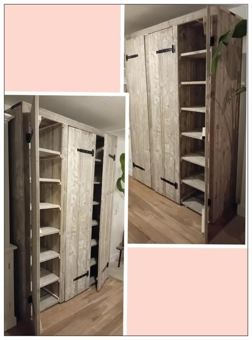 Kledingkast steigerhout. Kast op maat/model gemaakt NIEUW, Huis en Inrichting, Kasten | Kledingkasten, Nieuw, 200 cm of meer, Ophalen of Verzenden