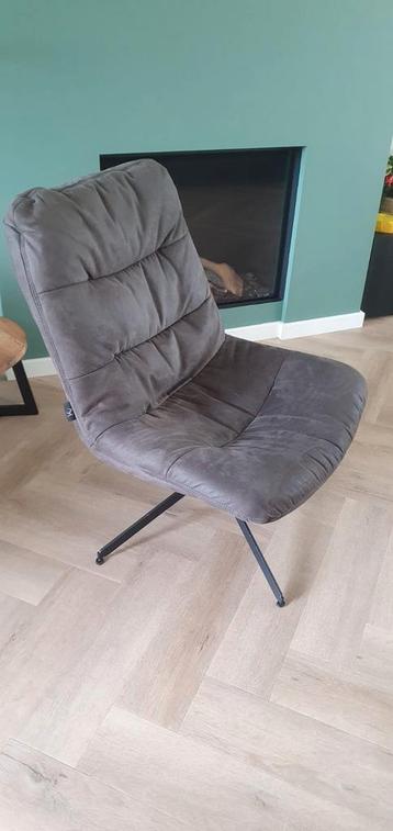 Grijze draai fauteuil stoel