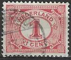 Nederland 1899/1913 - Yvert 66 - Cijfers - 1 c. (ST), Postzegels en Munten, Postzegels | Nederland, Verzenden, Gestempeld