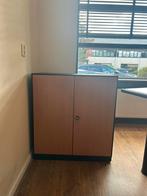 Archiefkast 2x hout zwart staal, Huis en Inrichting, Kasten | Roldeurkasten en Archiefkasten, Ophalen, 50 tot 100 cm, Zo goed als nieuw