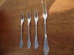 4 vintage Fairfax cocktailvorkje 12 cm dienvorkje 15 cm p s, Antiek en Kunst, Antiek | Bestek, Ophalen of Verzenden