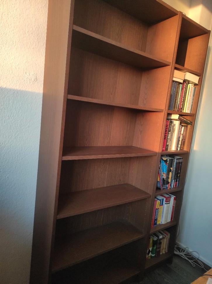 Billy boekenkast bruin essenfineer, Huis en Inrichting, Kasten | Boekenkasten, Nieuw, 50 tot 100 cm, 200 cm of meer, 25 tot 50 cm