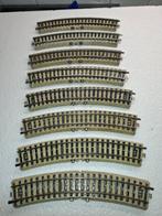 8 stuks marklin schakel rails bocht m rails, Hobby en Vrije tijd, Modeltreinen | H0, Wisselstroom, Gebruikt, Rails, Ophalen of Verzenden