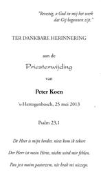 Koen Peter 2013 's-Hertogenbosch, Ophalen of Verzenden