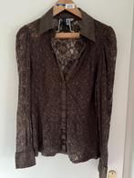 Bruine kanten blouse, Kleding | Dames, Maat 42/44 (L), Ophalen of Verzenden, Bandolera, Bruin