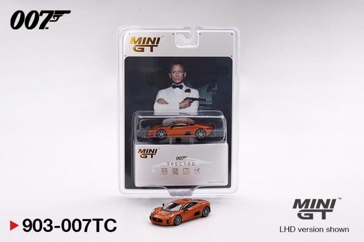 Mini GT 1:64 Jaguar C-X75, 007 James Bond "Spectre" (2015), Hobby en Vrije tijd, Modelauto's | Overige schalen, Nieuw, Auto, Ophalen of Verzenden