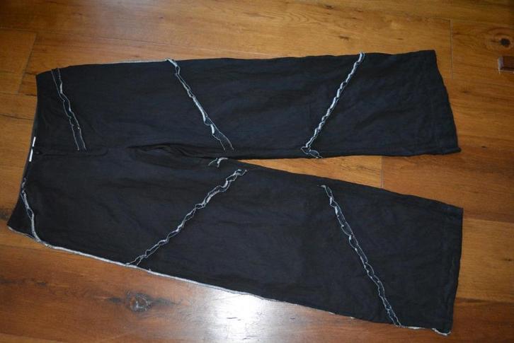 Les Bleus, zwarte broek wijde pijp, mt 40, Kleding | Dames, Broeken en Pantalons, Zo goed als nieuw, Maat 38/40 (M), Zwart, Lang