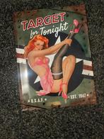 Vintage Blikken Reclamebord - Target for Tonight, Ophalen, Zo goed als nieuw