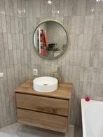 Badmeubel Eiken (TIP!), snelle levering., Nieuw, Minder dan 100 cm, Wastafelkast, 25 tot 50 cm