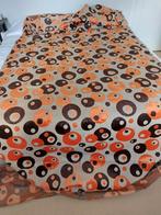 Nieuwe meubelstof met retro design oranje-bruin-beige, Hobby en Vrije tijd, Stoffen en Lappen, Overige kleuren, 120 cm of meer