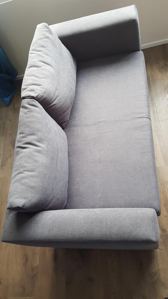 Slaapbank antraciet grijs zgan, Huis en Inrichting, Slaapkamer | Slaapbanken, Zo goed als nieuw, 140 cm, 200 cm, Twijfelaar, Grijs