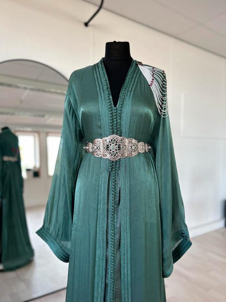 Takschita / Kaftan - Nieuw, Kleding | Dames, Jurken, Nieuw, Maat 38/40 (M), Groen, Onder de knie, Ophalen of Verzenden