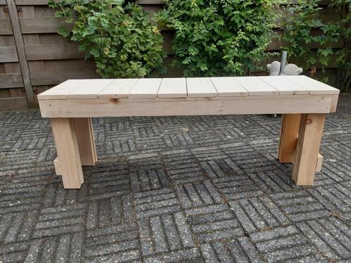 Houten bankje, bankje, tuin bankje, gerecycled hout, Huis en Inrichting, Overige Huis en Inrichting, Nieuw, Ophalen