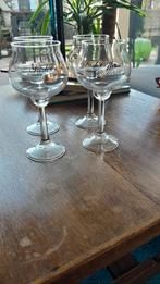 4 stuks Irish coffee glazen van DE met gouden opdruk, Glas of Glazen, Gebruikt, Ophalen of Verzenden, Glas