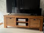 Teak hout tv meubel, handgemaakt., Gebruikt, 100 tot 150 cm, Ophalen of Verzenden, Minder dan 100 cm