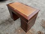 Chesterfield stijl klassiek mahonie engel bureau  leer inleg, Ophalen
