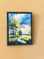 Landschap olieverf 40x50cm, Antiek en Kunst, Kunst | Schilderijen | Klassiek, Ophalen of Verzenden