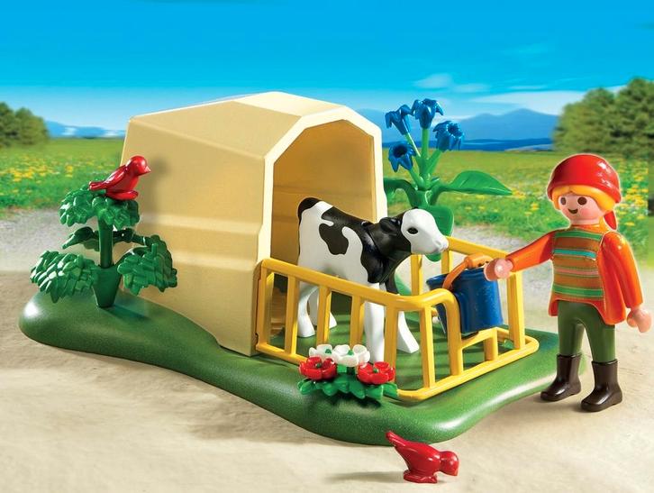 Playmobil boerin met kalfje, 5124, Tickets en Kaartjes, Recreatie | Pretparken en Attractieparken