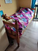 Eenpersoons grenen bed, 90 cm, Gebruikt, Eenpersoons, Hout