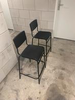 2 Zwarte Krukken, Gebruikt, 60 tot 90 cm, Ophalen of Verzenden, Metaal