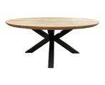 Grote ronde tafel vergadertafel rond eiken eettafel 180 cm, 150 tot 200 cm, Nieuw, Ophalen of Verzenden, Vijf personen of meer