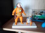 beeld kuifje en bobby op de maan moulinsart, Ophalen of Verzenden, Kuifje, Zo goed als nieuw, Beeldje of Figuurtje