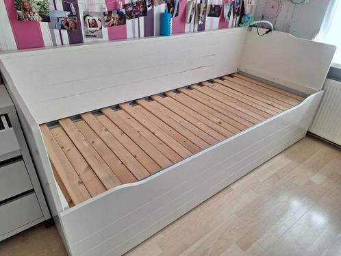 brimnes, Huis en Inrichting, Slaapkamer | Bedden, Gebruikt, Eenpersoons, 80 cm, 200 cm, Hout, Wit, Ophalen