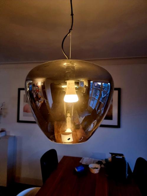 Hanglampen/eettafellampen 2 stuks, Huis en Inrichting, Lampen | Hanglampen, Zo goed als nieuw, Glas, Ophalen