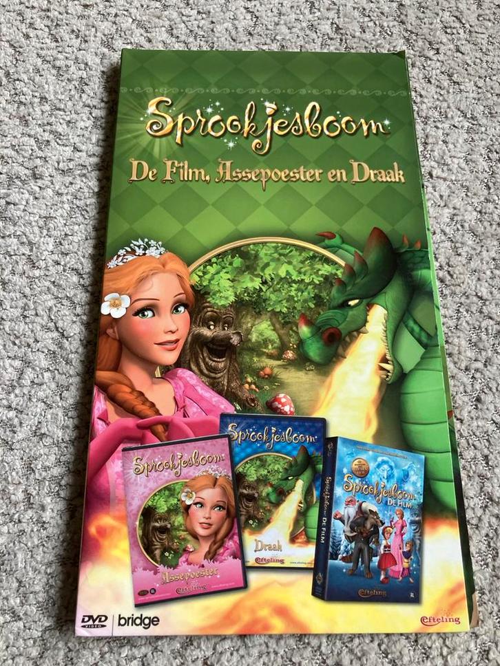 Sprookjesboom DVD Boxset - De Film, Assepoester & Draak, Cd's en Dvd's, Dvd's | Kinderen en Jeugd, Zo goed als nieuw, Film, Avontuur