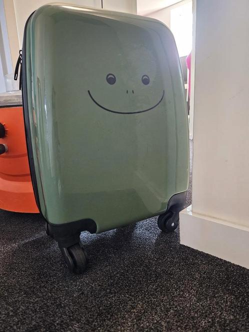 Puck Kinderkoffer Groen - 46cm, Sieraden, Tassen en Uiterlijk, Koffers, Zo goed als nieuw, Hard kunststof, Minder dan 50 cm, Minder dan 35 cm