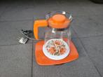 Vintage Theepot/Koffiepot met warmhoudplaat Brabantia, Ophalen of Verzenden, Zo goed als nieuw