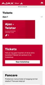 Ajax Telstar fside 1 ticket, Eén persoon