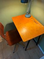 Retro Schoolbureautje met Stoel, Ophalen, Gebruikt, Bureau