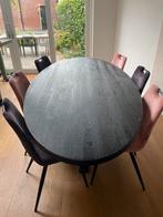 Eettafel zwart ovaal 230 x 110, Huis en Inrichting, Tafels | Eettafels, Ophalen, Gebruikt, 100 tot 150 cm, Eikenhout