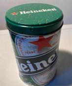 Rond Heineken blik. Hoogte 15 cm Doorsnede 11 cm., Verzamelen, Blikken, Ophalen of Verzenden, Zo goed als nieuw, Overige, Overige merken
