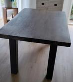 Robuuste Eettafel 160x100 grey wash eiken Industriële stijl, Huis en Inrichting, Tafels | Eettafels, Ophalen, Gebruikt, Eikenhout