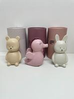 3 nieuwe spaarpotten in geschenkdoos Beer Konijn Zeepaardje, Ophalen of Verzenden, Nieuw, Steen, Aardewerk of Keramiek, Dier