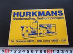 sticker Someren Lierop HURKMANS Bronbemaling Pompen, Ophalen, Zo goed als nieuw, Bedrijf of Vereniging