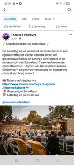 Klapstoelcaberet Voorhuys Emmeloord, Tickets en Kaartjes, Theater | Cabaret en Komedie, Twee personen, Juli