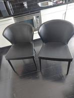 Eetkamer stoelen zwart pu leer bekleed van ikea, Huis en Inrichting, Stoelen, Ophalen of Verzenden, Zo goed als nieuw