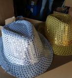 PARTIJ FEDORA FEESTHOED GLITTER GOUD EN ZILVER