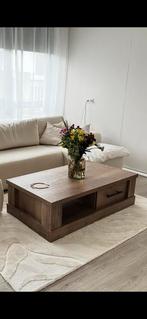Eettafel + salontafel, Ophalen, 50 tot 75 cm, Eikenhout, Zo goed als nieuw