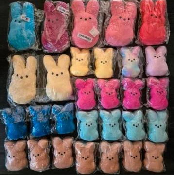 29 look-a-like 'Peeps' knuffels om bijv. te bedrukken Nieuw! beschikbaar voor biedingen