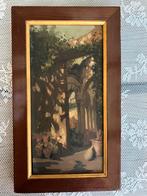 Olieverf op paneel straatje op Sicilië Tomassetti, Ophalen of Verzenden