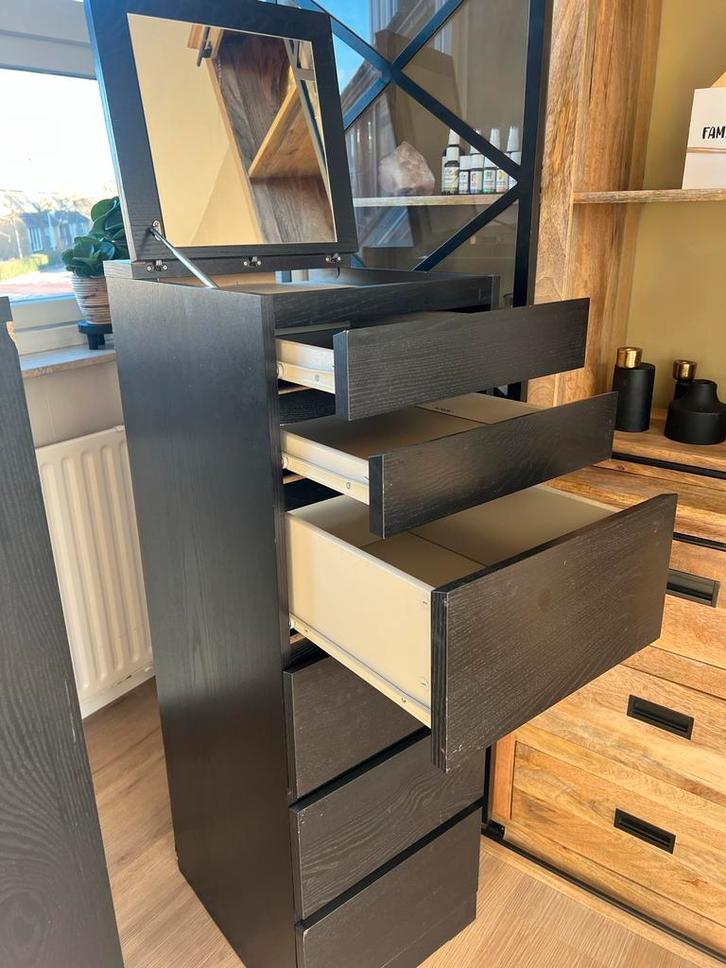 IKEA Malm ladekast met spiegel, Huis en Inrichting, Kasten | Ladekasten, Gebruikt, Minder dan 100 cm, Minder dan 50 cm, 25 tot 50 cm