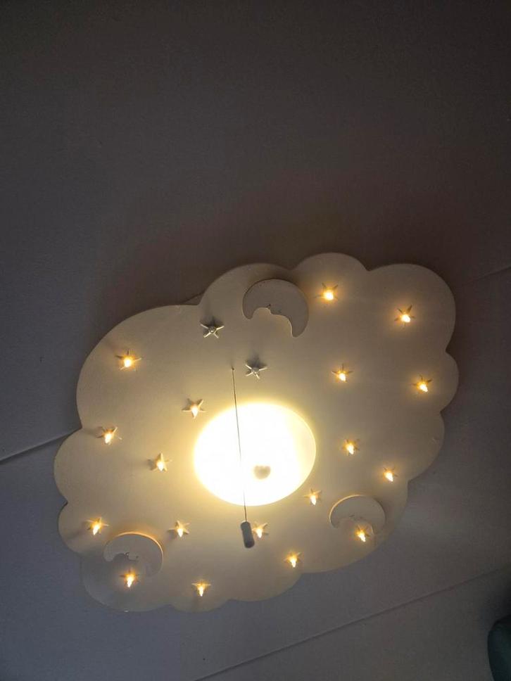 Wolkenlamp met sterren, Huis en Inrichting, Lampen | Plafondlampen, Zo goed als nieuw, Kunststof, Ophalen of Verzenden