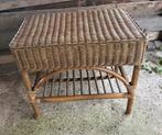 Brocante rotan bankje, Huis en Inrichting, Ophalen of Verzenden, Zo goed als nieuw, Rechthoekig, Minder dan 50 cm