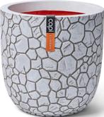 Capi Europe - Bloempot Clay - 43x41 - Ivoor - Opening Ø35, Kunststof, 40 cm of meer, Rond, Ophalen of Verzenden